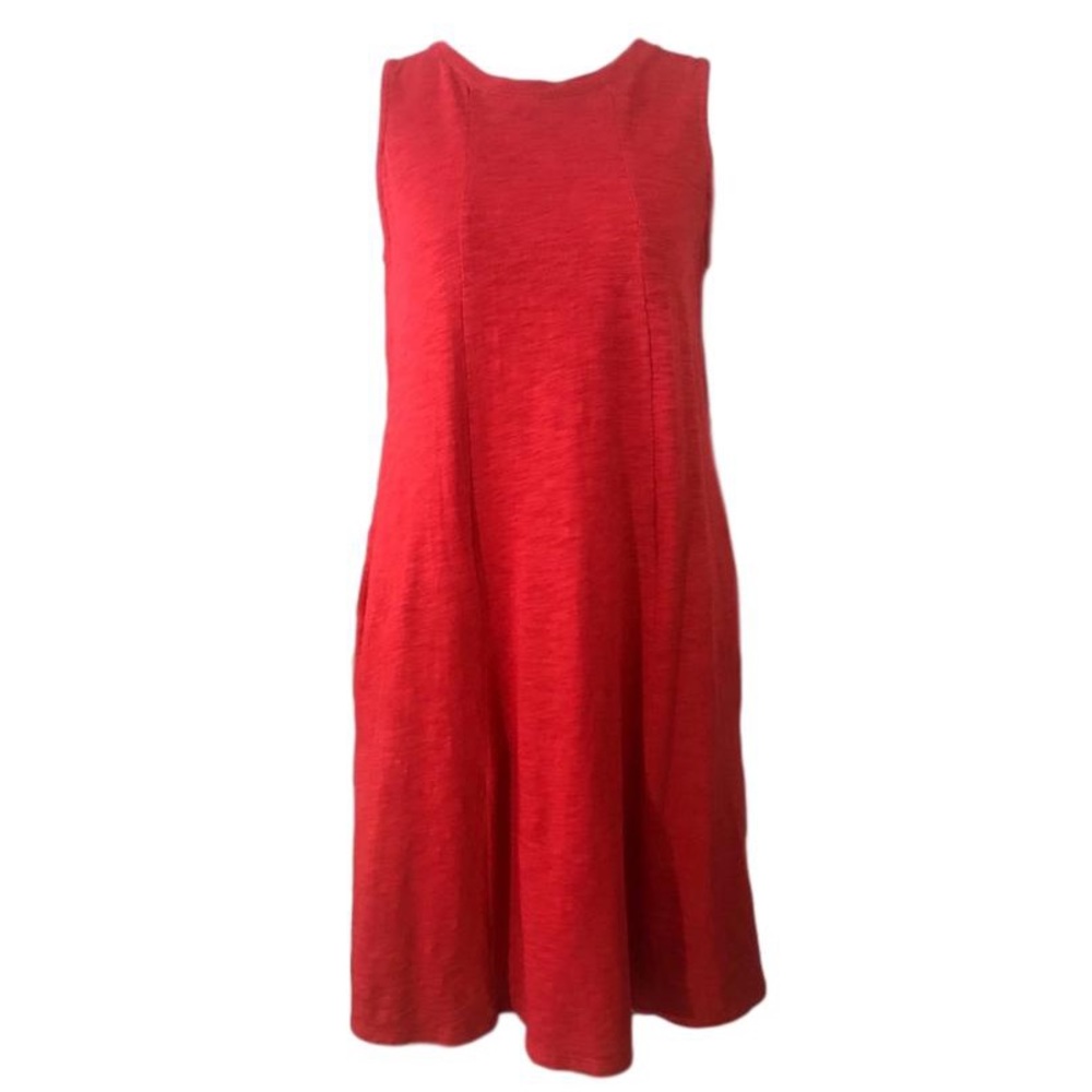 J Jill Red Sleeveless Swing Dress size XS